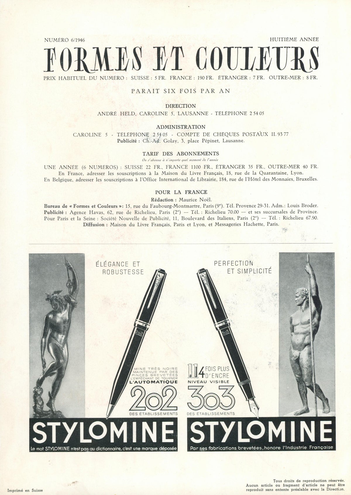 Cinema, Forms and Colors - Original Vintage Cover Art: