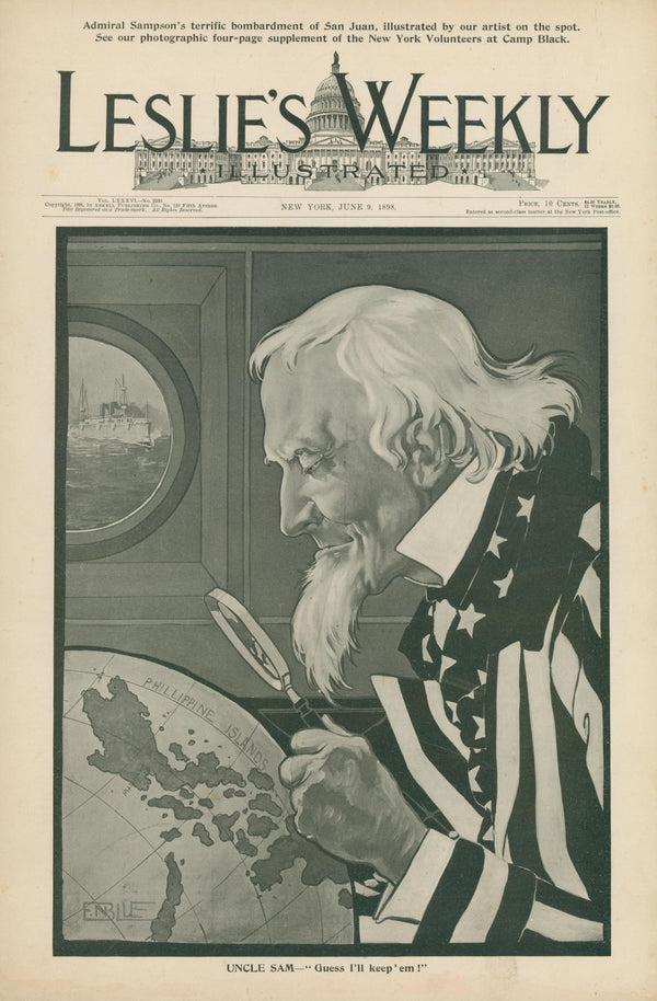 Guess I'll Keep 'em, Leslie's Weekly - Original Vintage Cover Art: