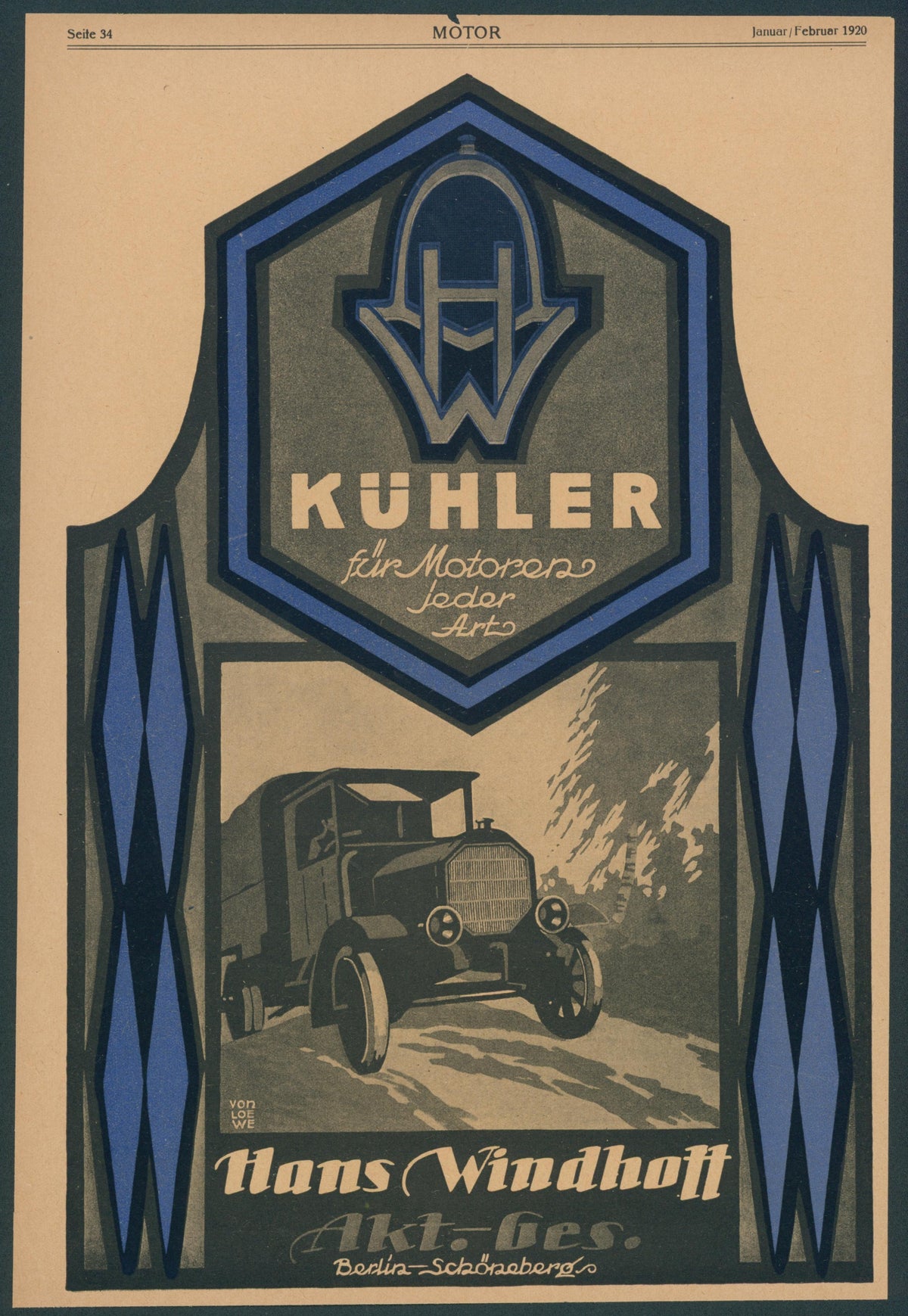 Hans Windhoff Radiator, Vintage Ad  - Original Vintage Ad: