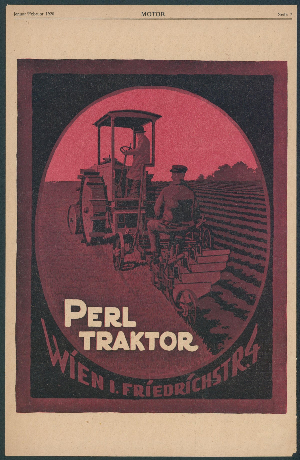 Perl Tractors - Original Vintage Ad: