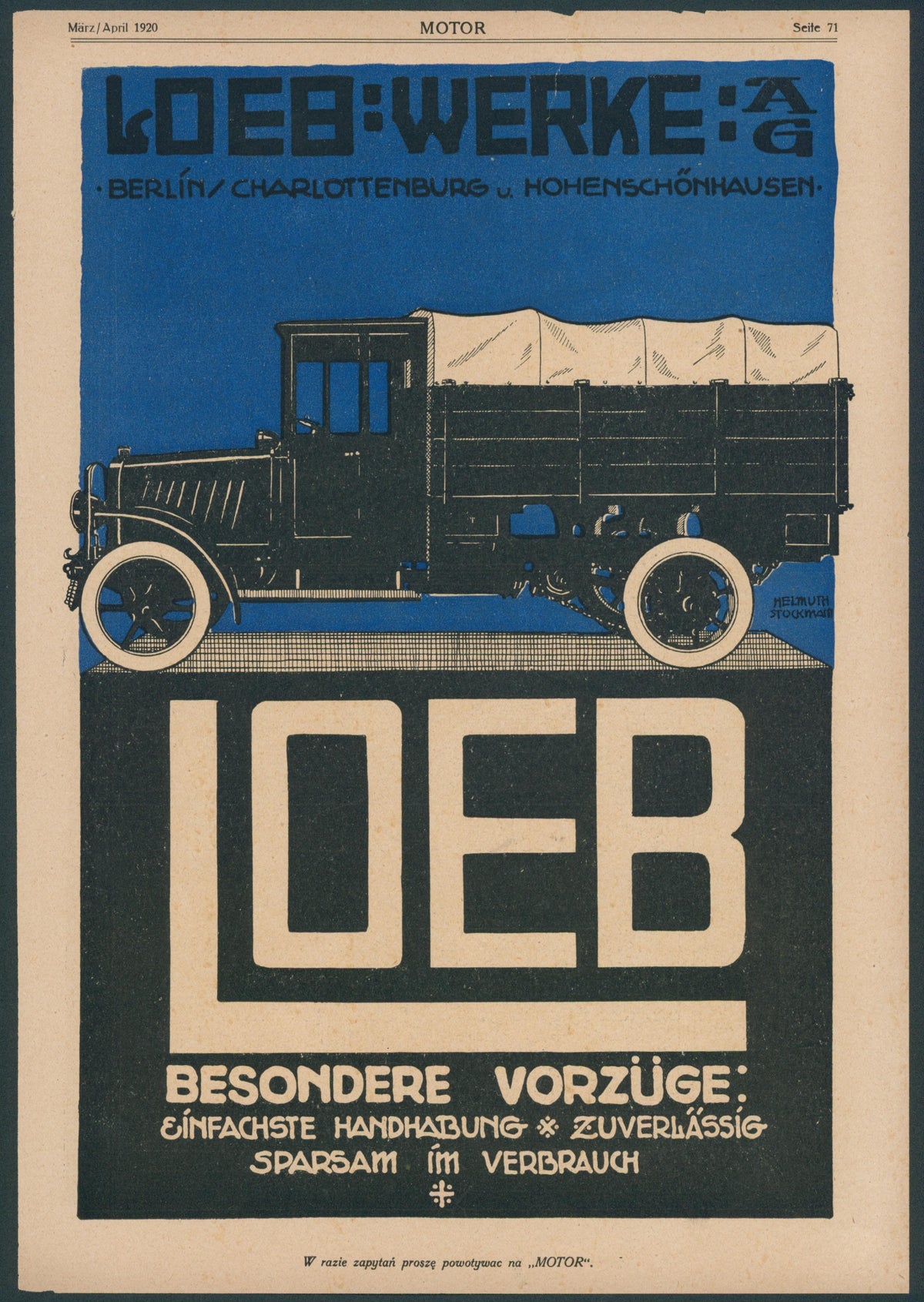 Loeb Werke Trucks, Vintage Ad - Original Vintage Ad: