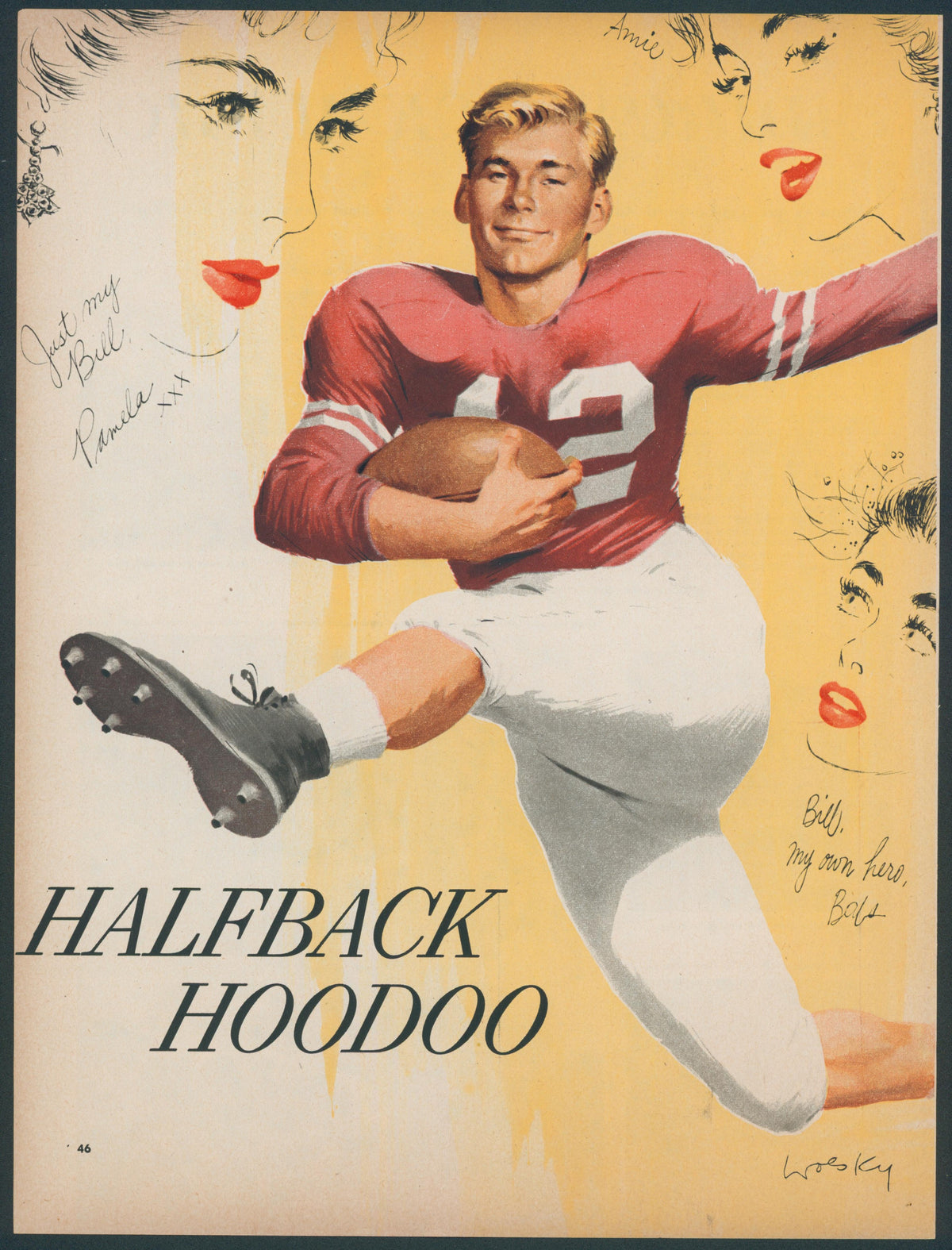 Halfback Hoodoo, Collier's Magazine - Original Vintage Ad: