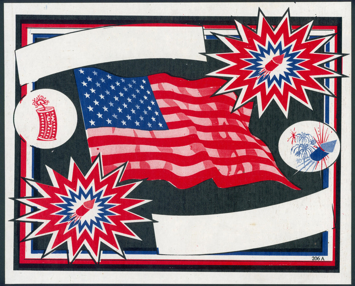 Fireworks, Window Card - Original Vintage Window Card: