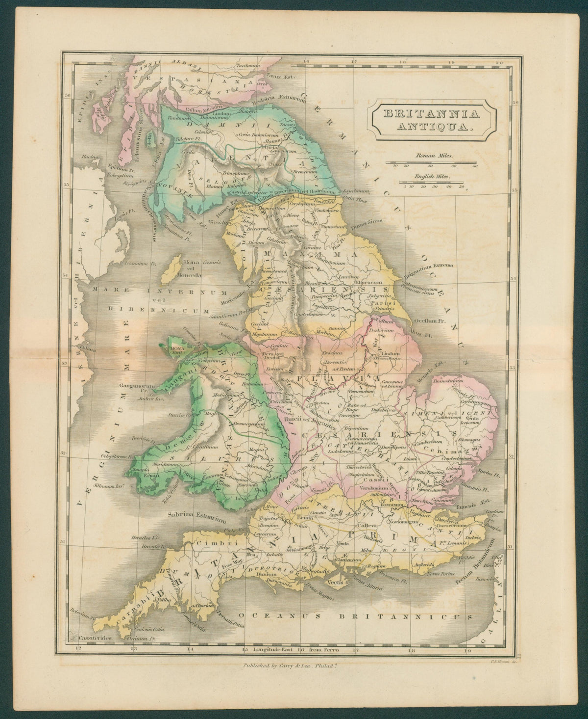 Ancient Britain, Antique Map - Original Vintage Map