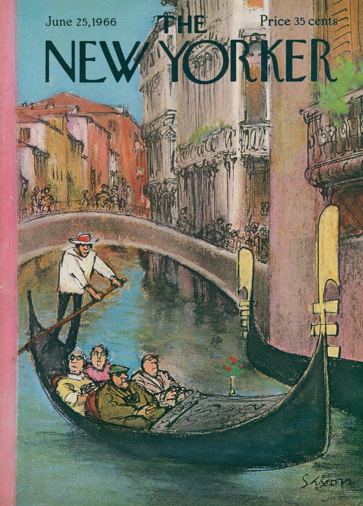 Love in Venice- The New Yorker - Original Vintage Cover Art: