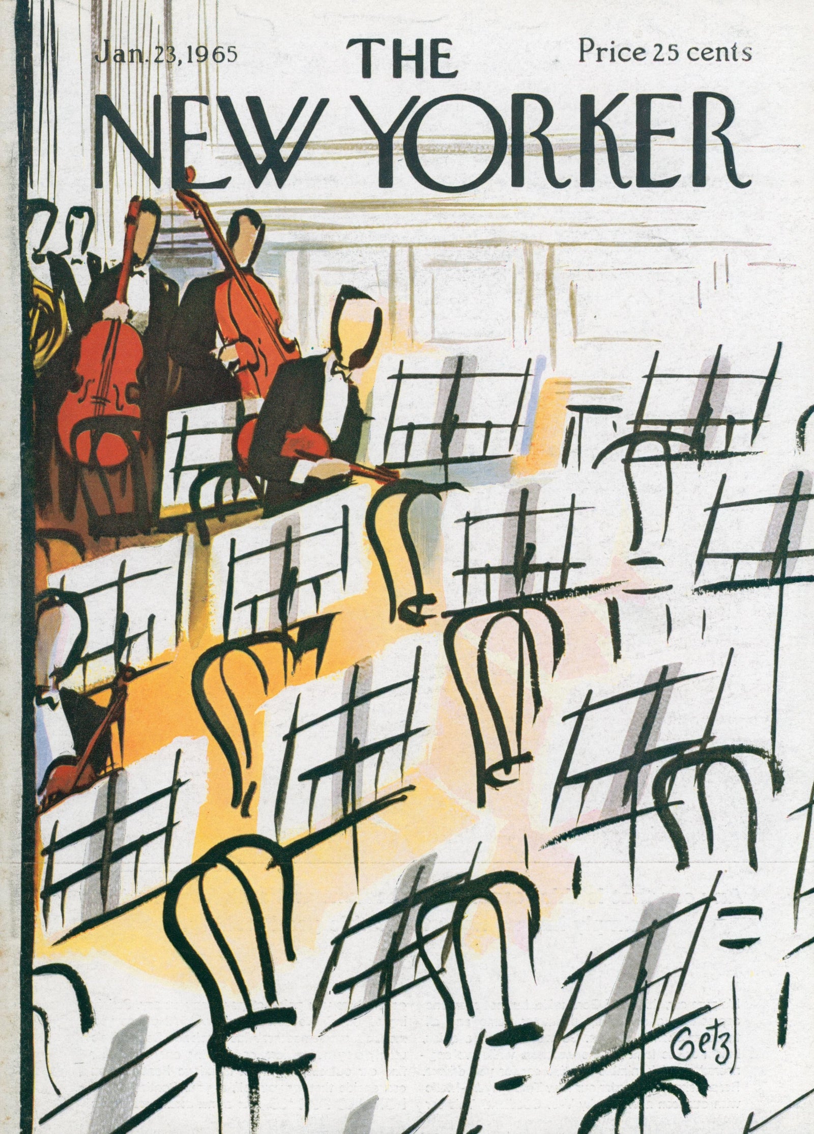 Empty Orchestra- The New Yorker - Original Vintage Cover Art: