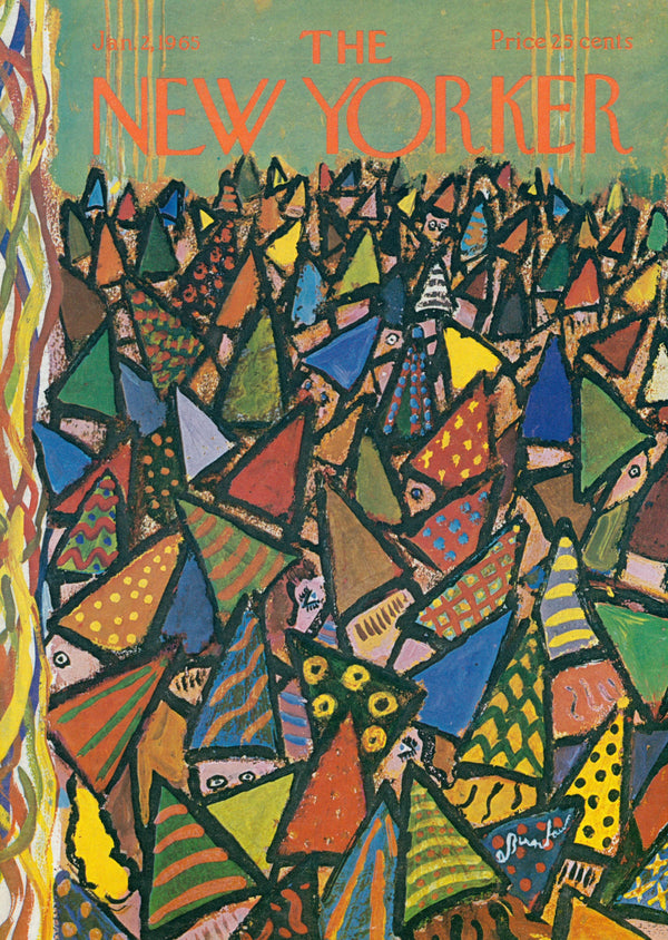 New Year's Parade- The New Yorker - Original Vintage Cover Art: