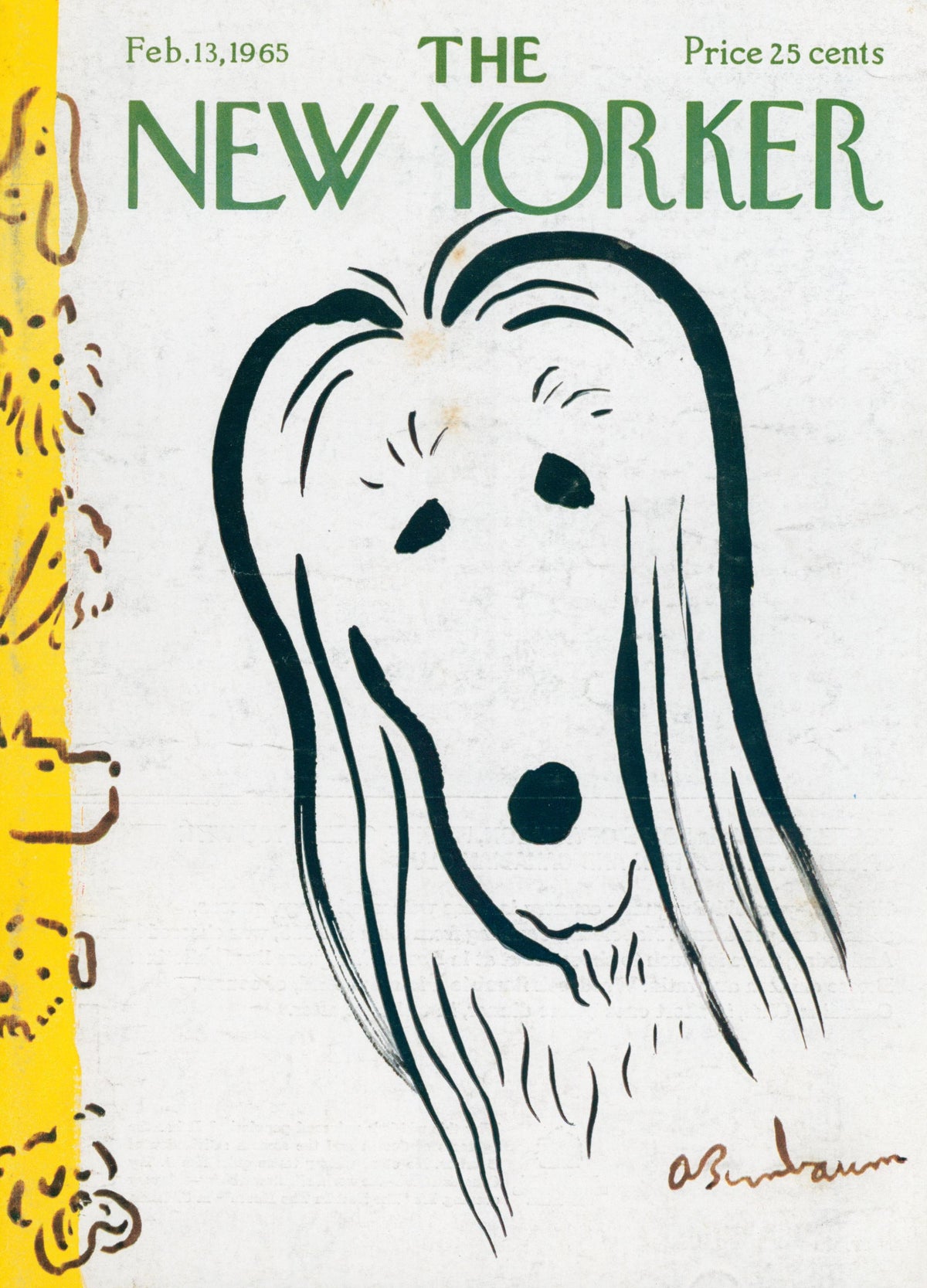 My Shaggy Friend- The New Yorker - Original Vintage Cover Art:
