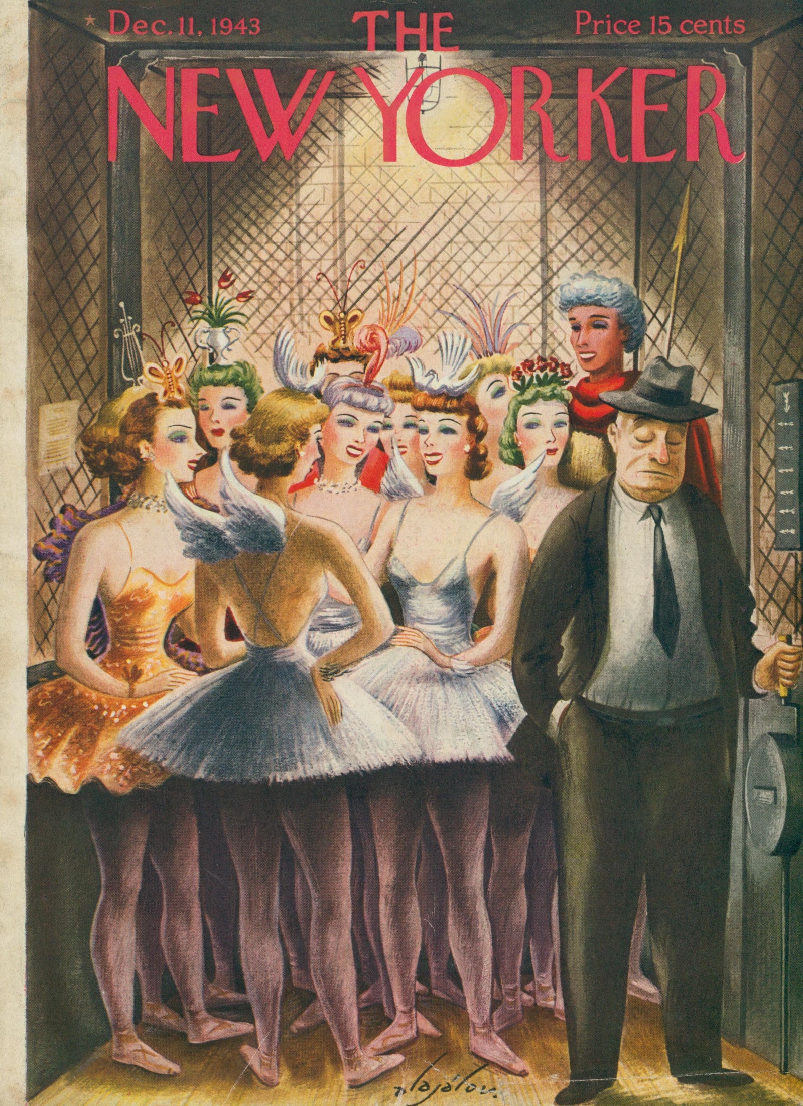 My Dancing Angels- The New Yorker - Original Vintage Cover Art: