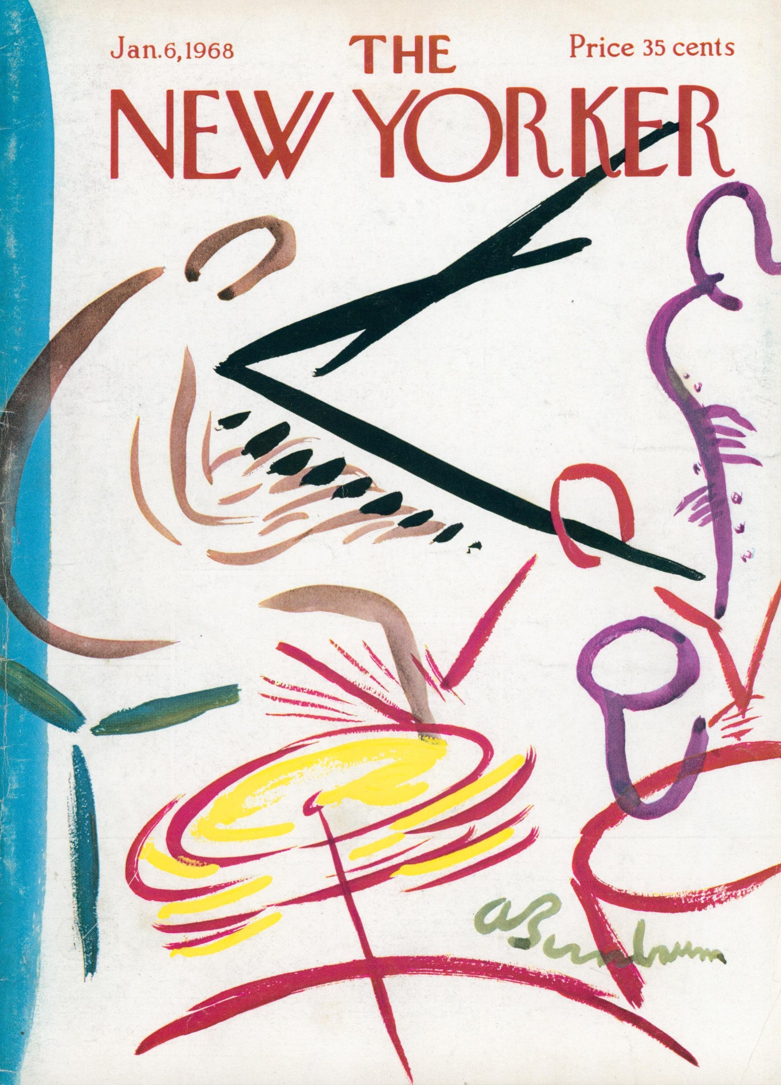 Piano Man- The New Yorker  - Original Vintage Cover Art: