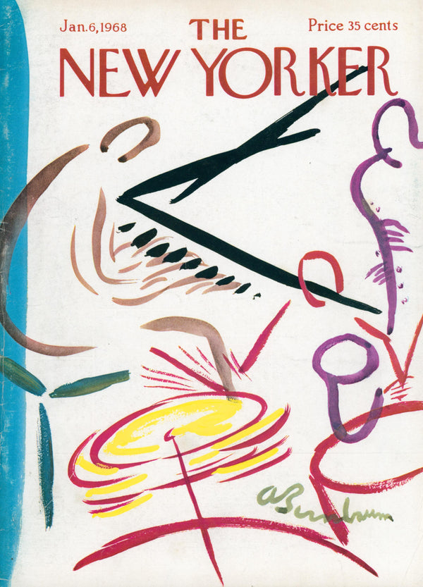 Piano Man- The New Yorker  - Original Vintage Cover Art: