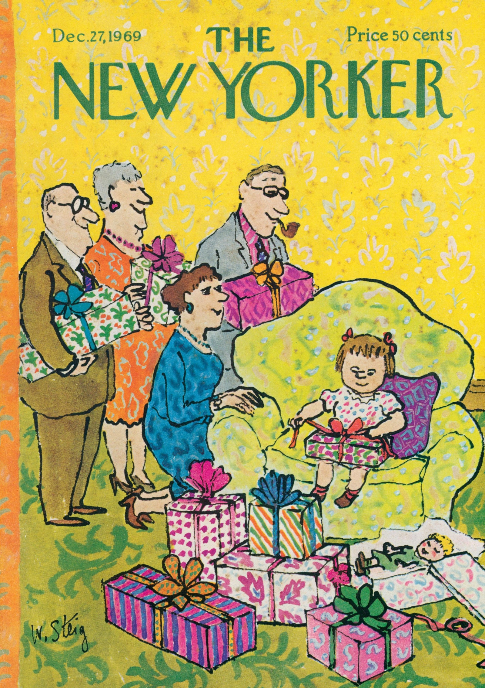 Luckiest Little Girl- The New Yorker - Original Vintage Cover Art: