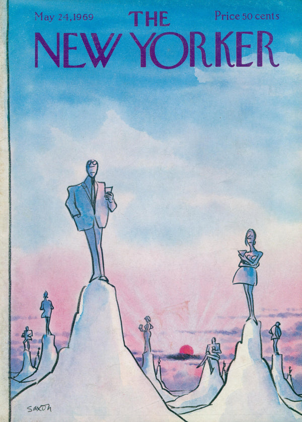 The Social Climb- The New Yorker - Original Vintage Cover Art: