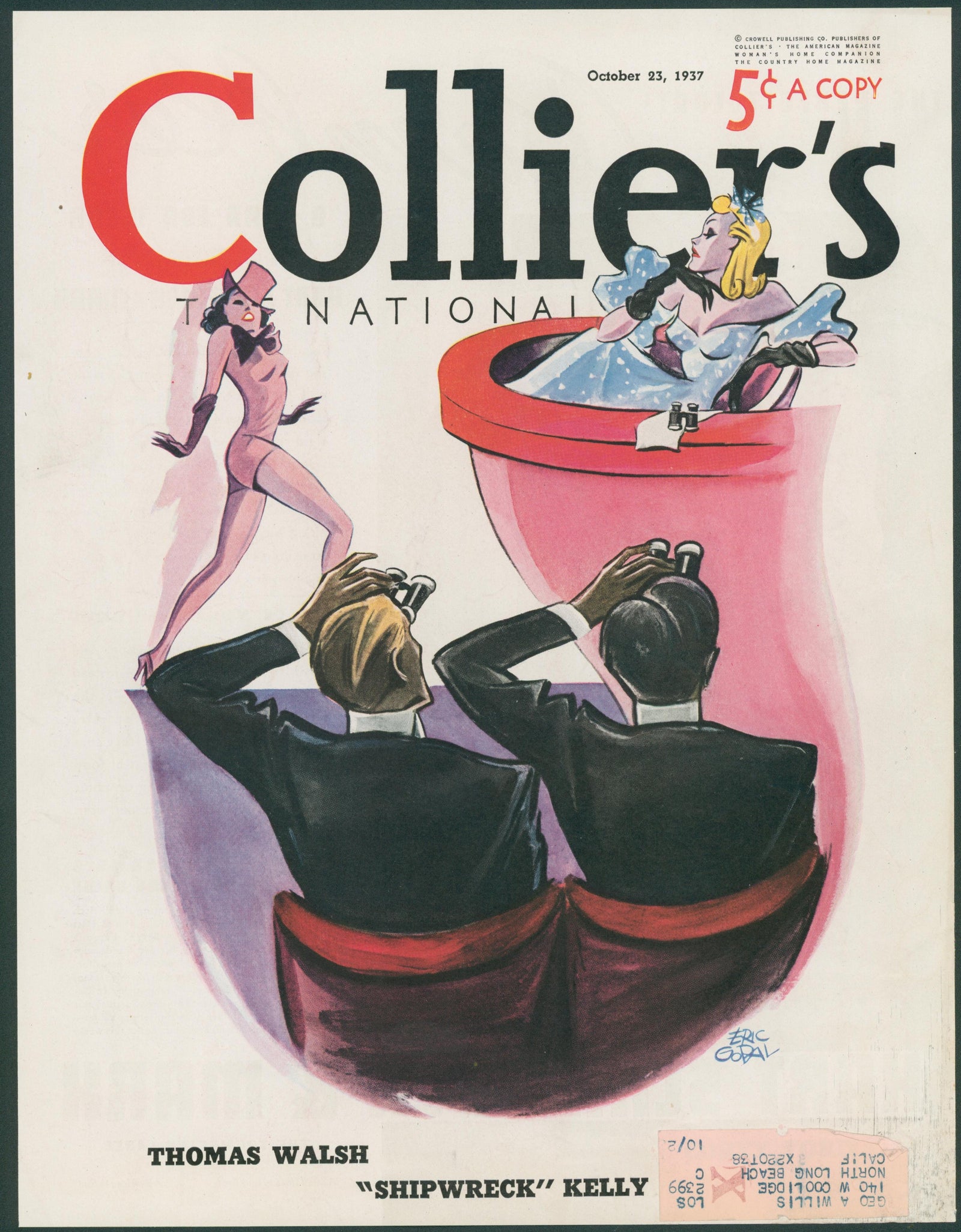 My Showgirls, Collier's Weekly - Original Vintage Cover Art: