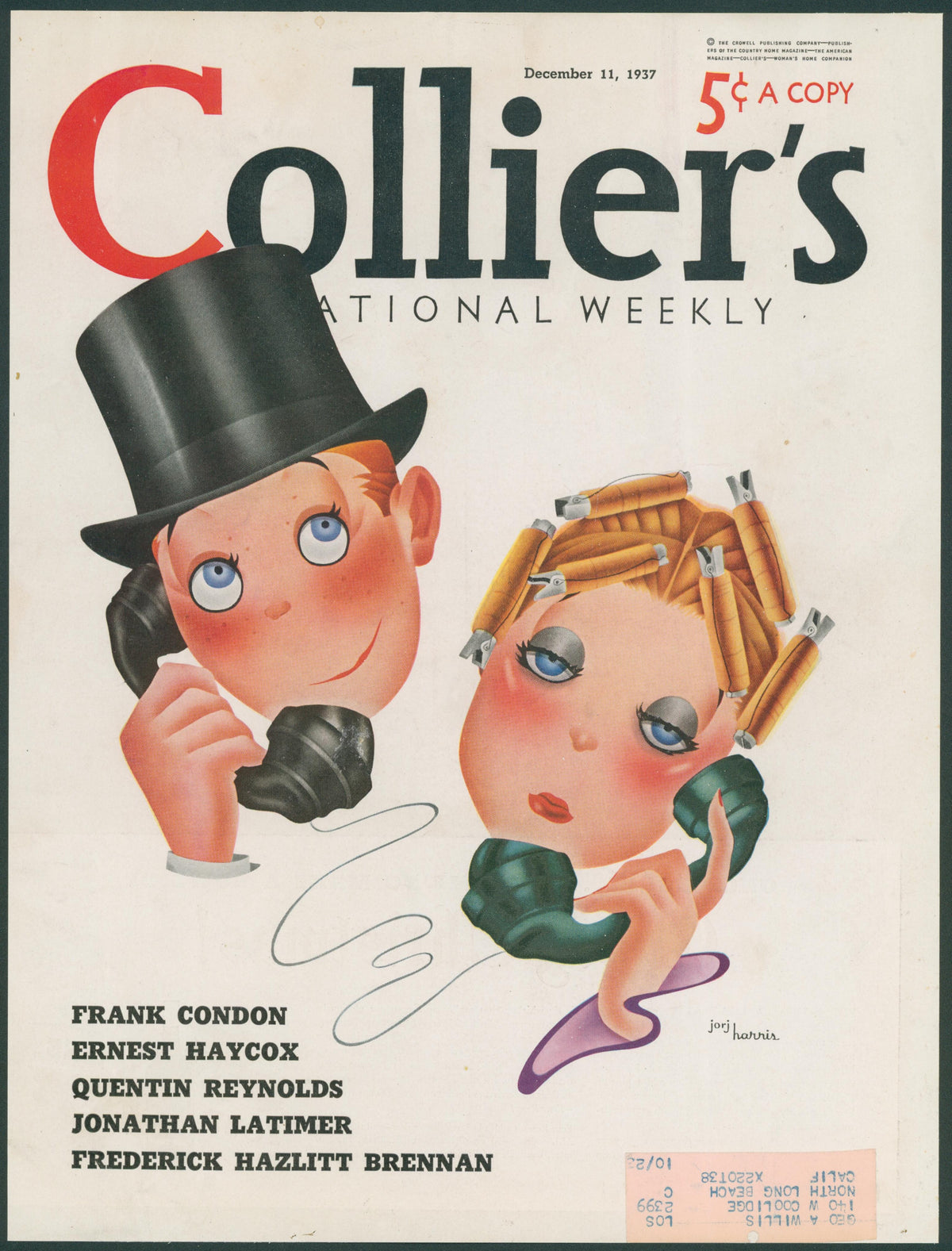Call Me Back, Collier's Weekly - Original Vintage Cover Art: