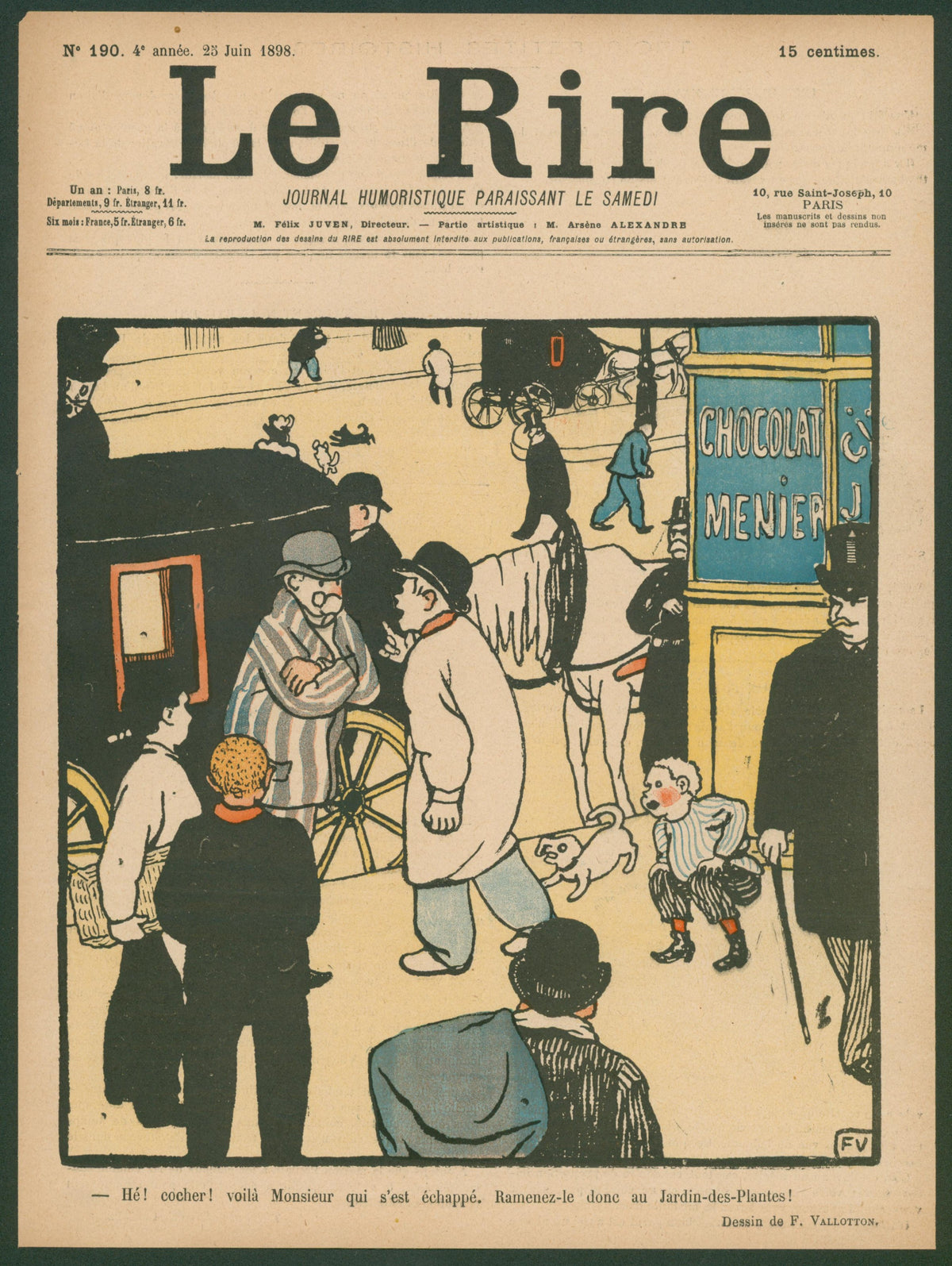 The Gentleman Who Escaped, Le Rire - Original Vintage Cover Art: