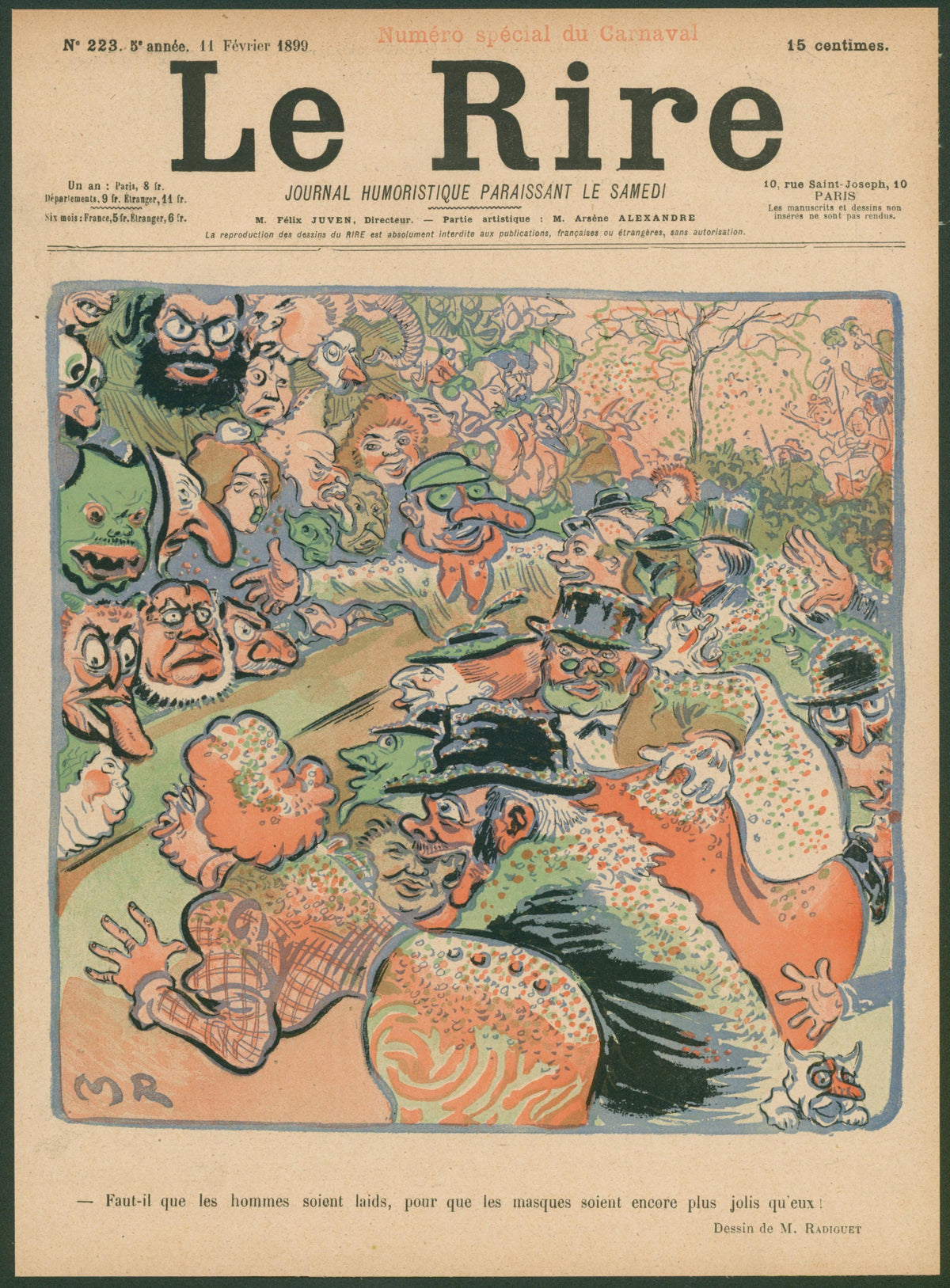 Must Men Be so Ugly, Le Rire - Original Vintage Cover Art: