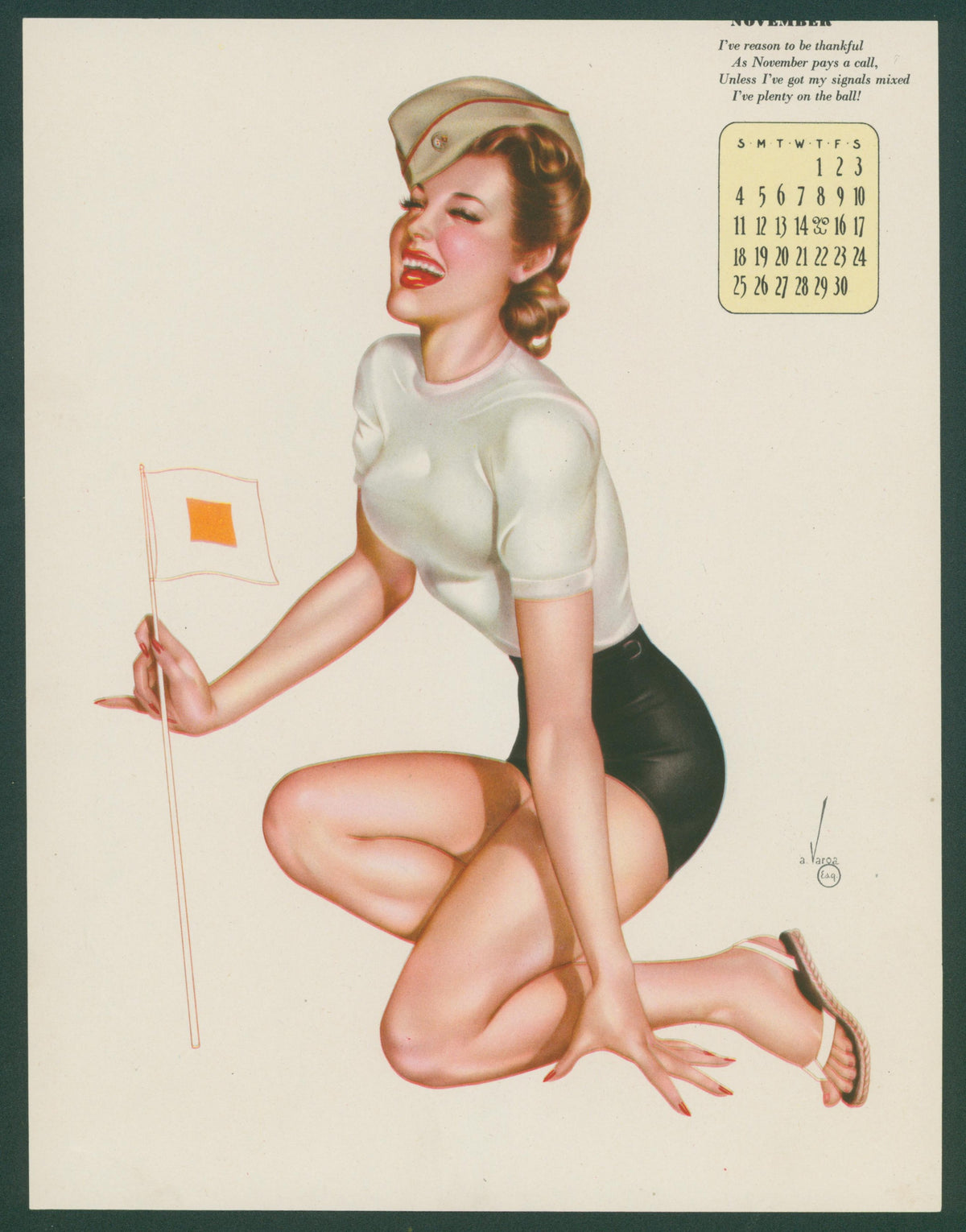 November Esquire Calendar