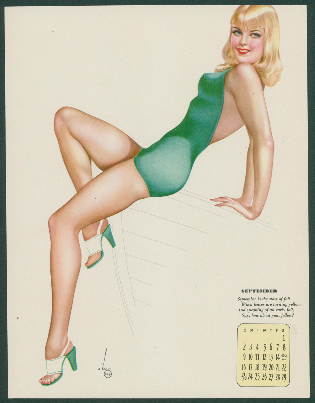September Esquire Calendar