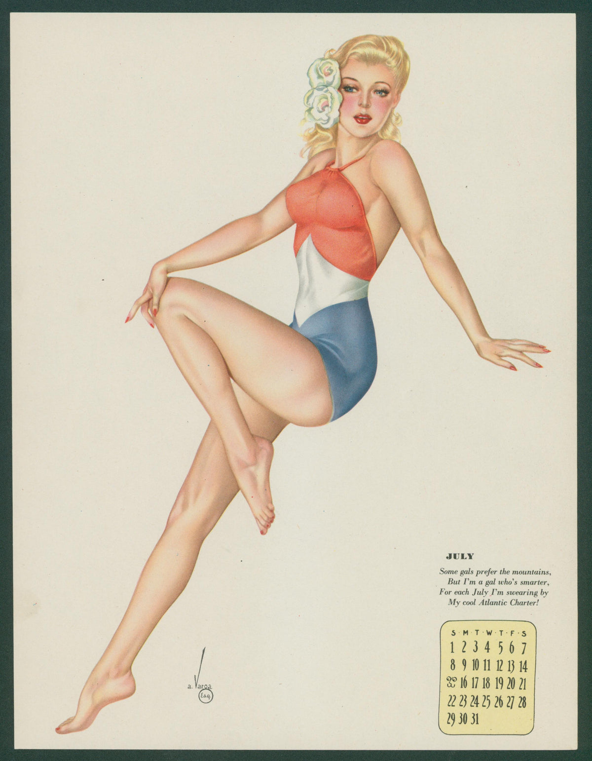 July Esquire Calendar