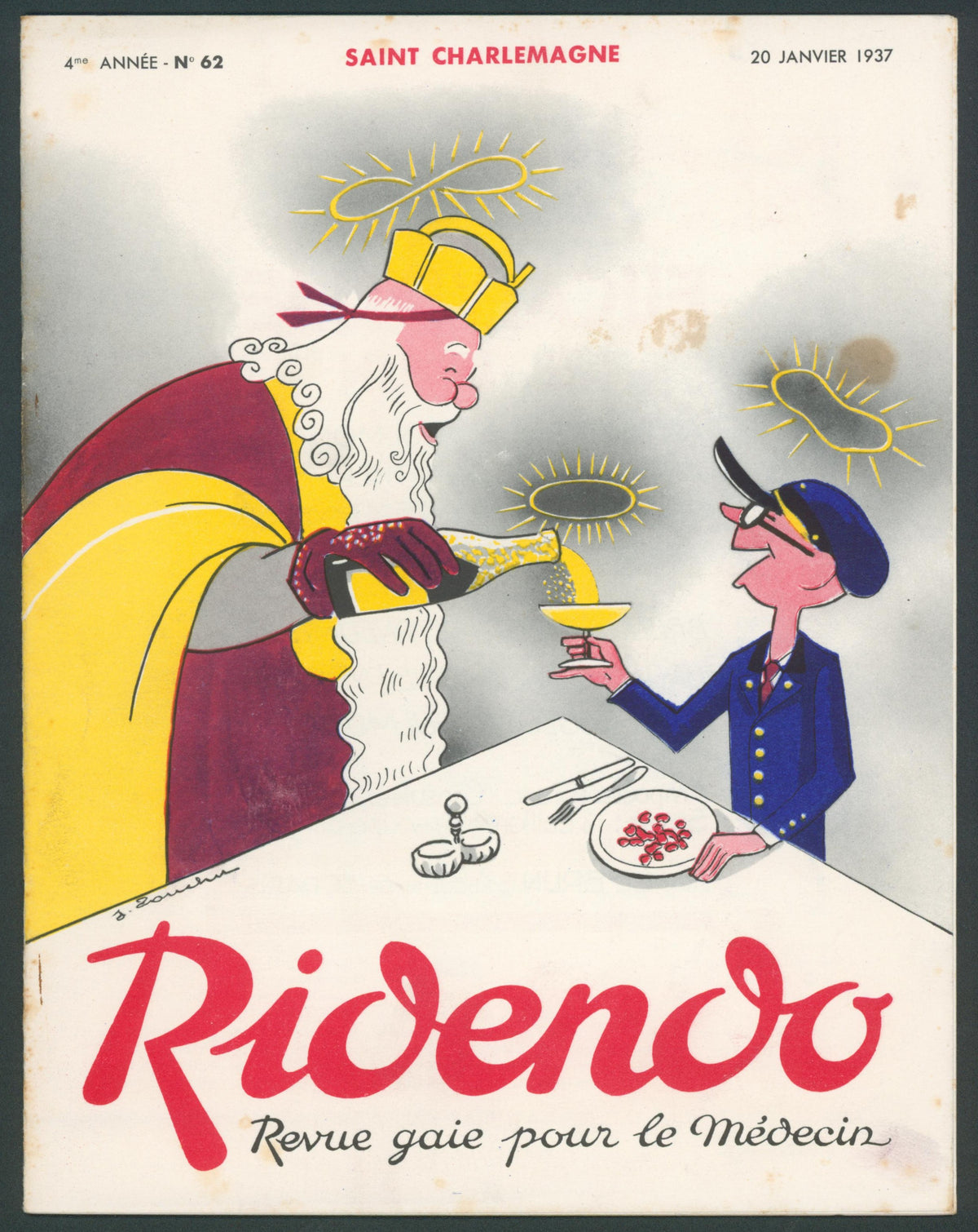 Saint Charlemagne- Ridendo Magazine  - Original Vintage Publication: