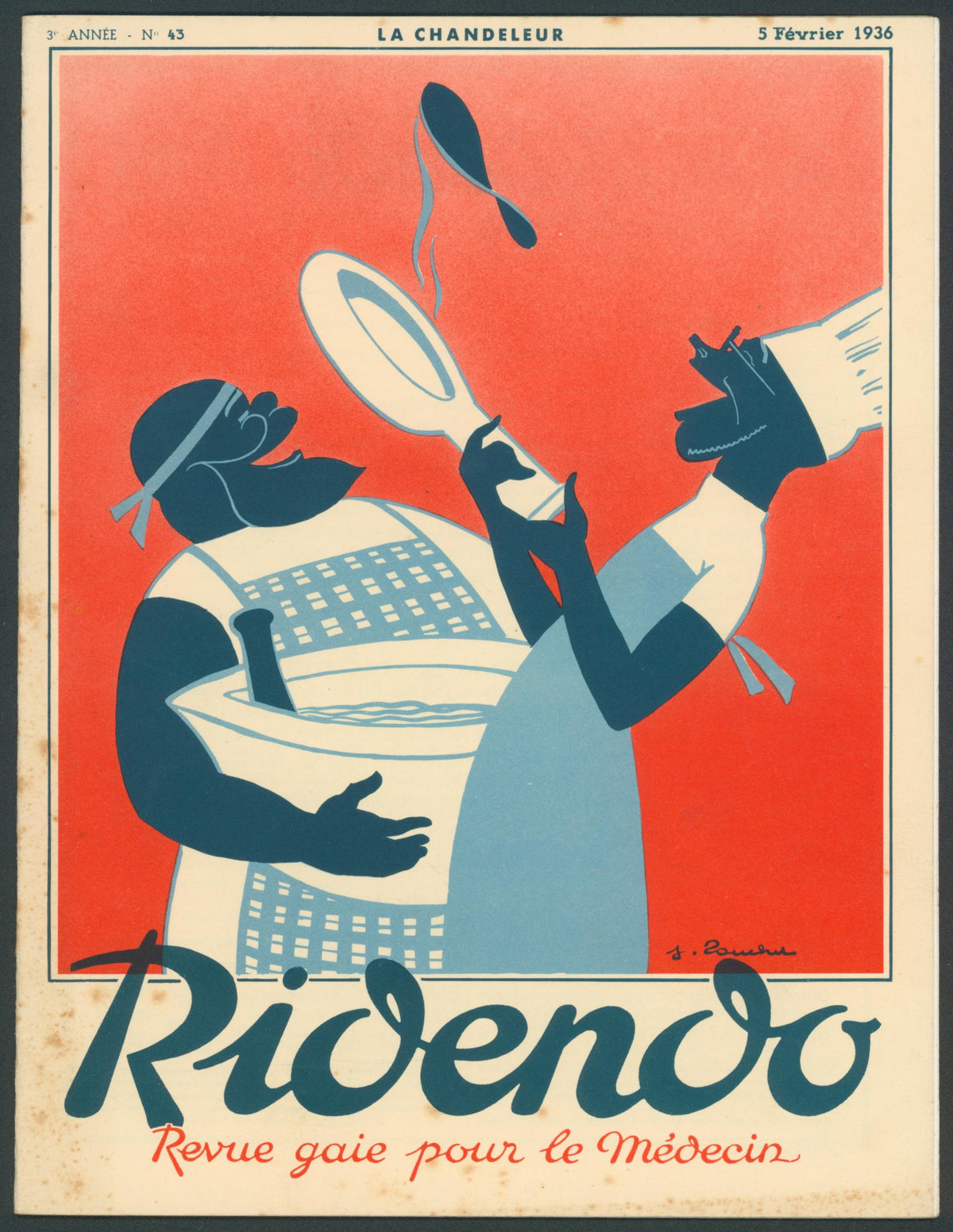 The Joyful Chef's- Ridendo Magazine - Original Vintage Publication: