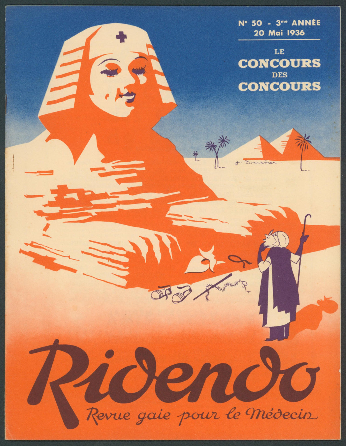 The Great Sphinx Nurse- Ridendo Magazine - Original Vintage Publication: