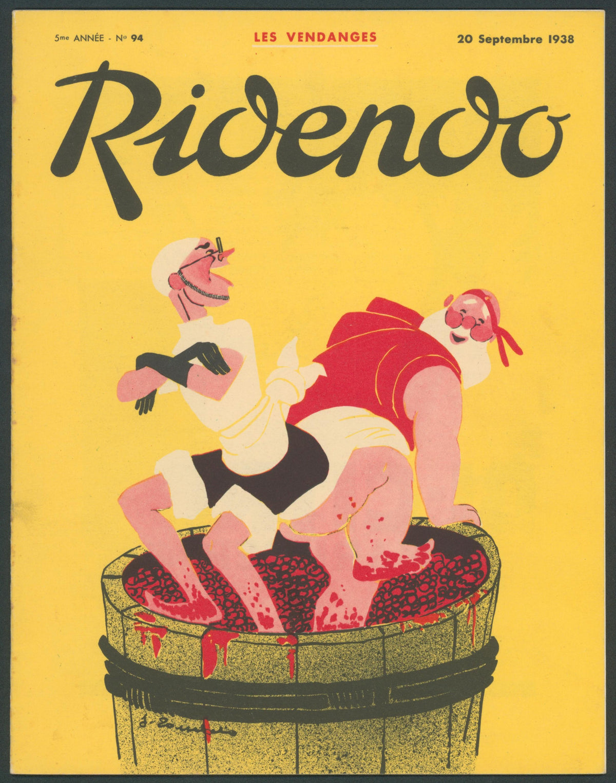 The Winemakers- Ridendo Magazine  - Original Vintage Publication: