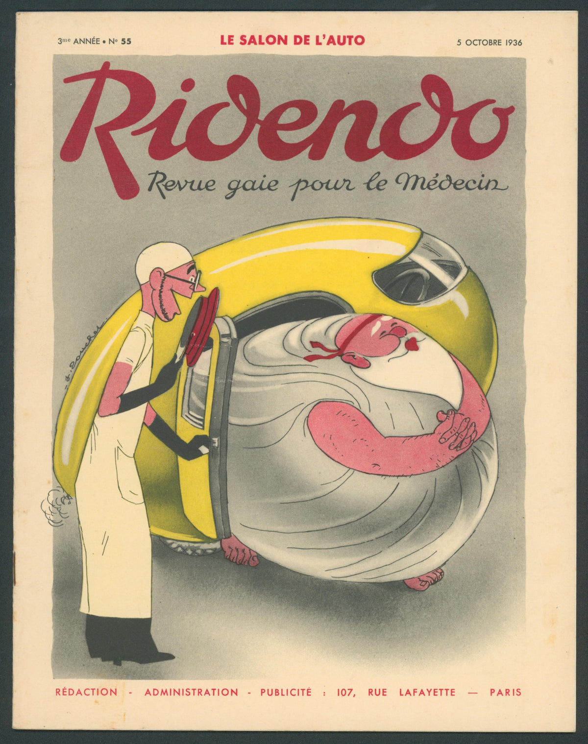 The Auto Show- Ridendo Magazine  - Original Vintage Publication: