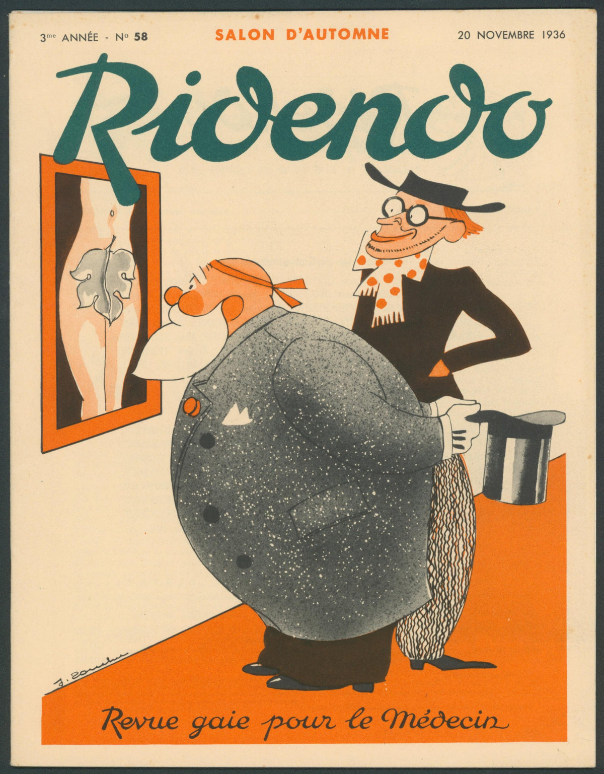 Art Critics- Ridendo Magazine  - Original Vintage Publication: