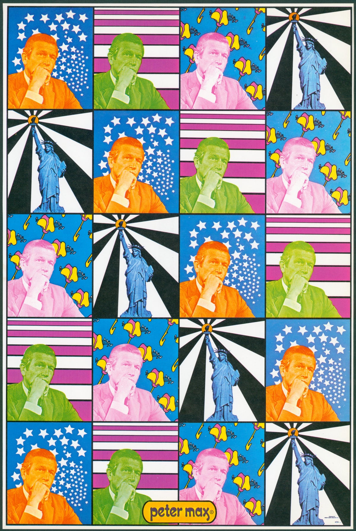 Mayor Lindsay, Peter Max Re-Issue - Original Vintage Poster