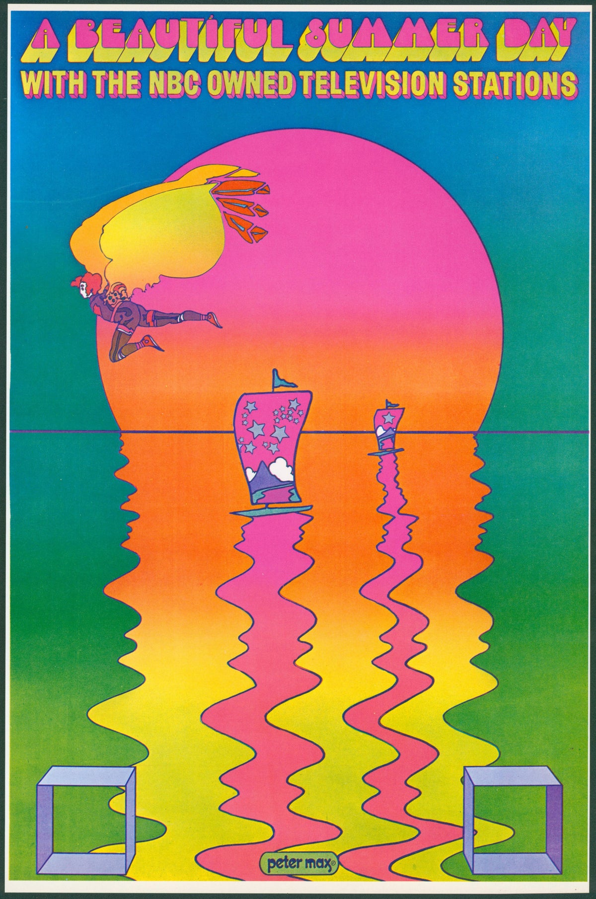 NBC Television, Peter Max (Re-Issue) - Original Vintage Poster