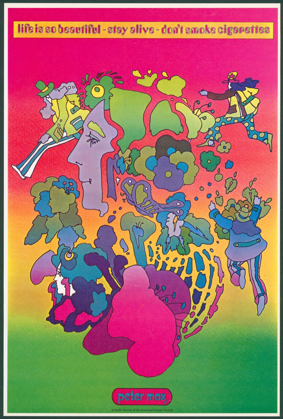 Life Is So Beautiful, Peter Max Re-Issue - Original Vintage Poster