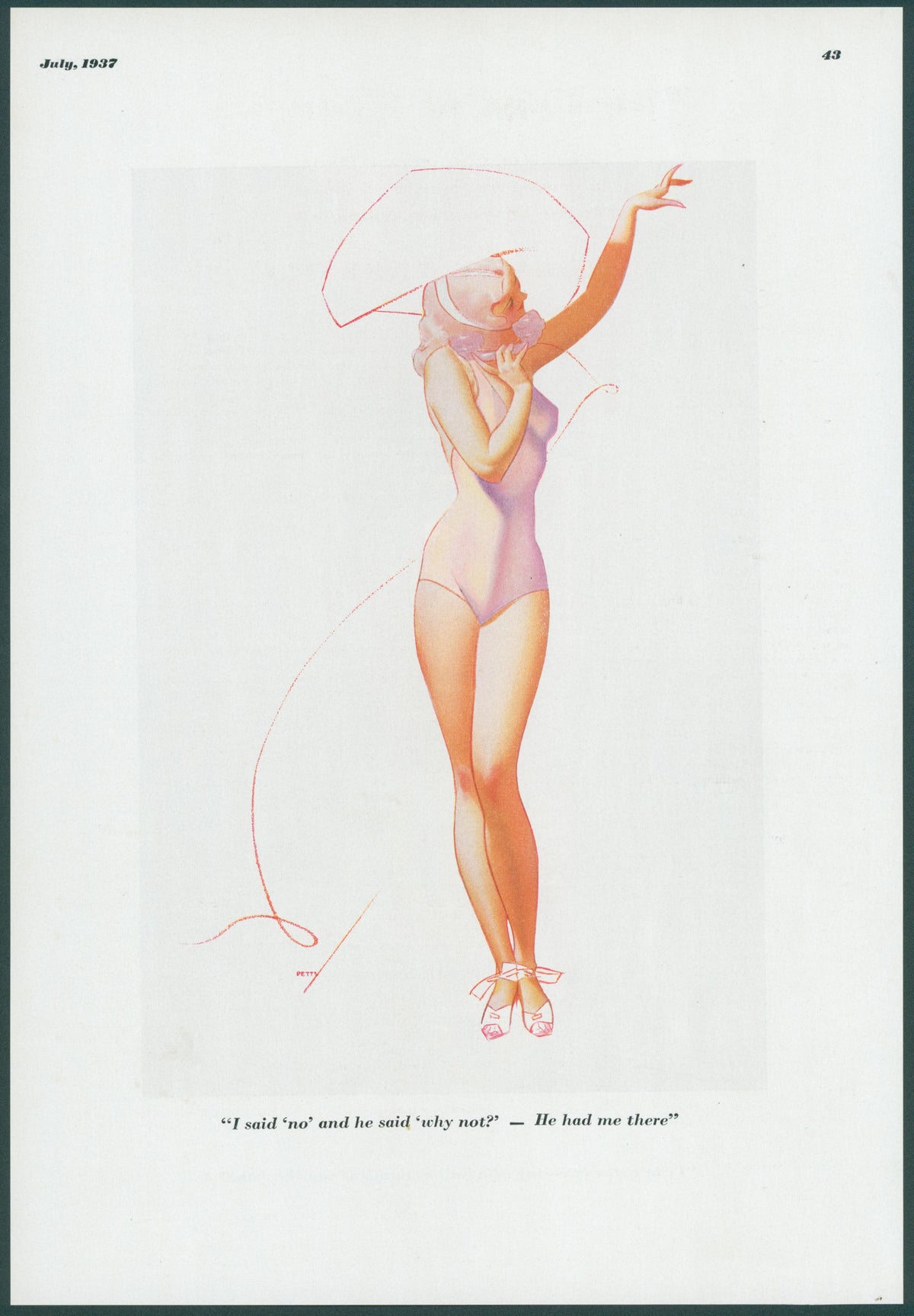 Why Not George Petty - Original Vintage Illustration