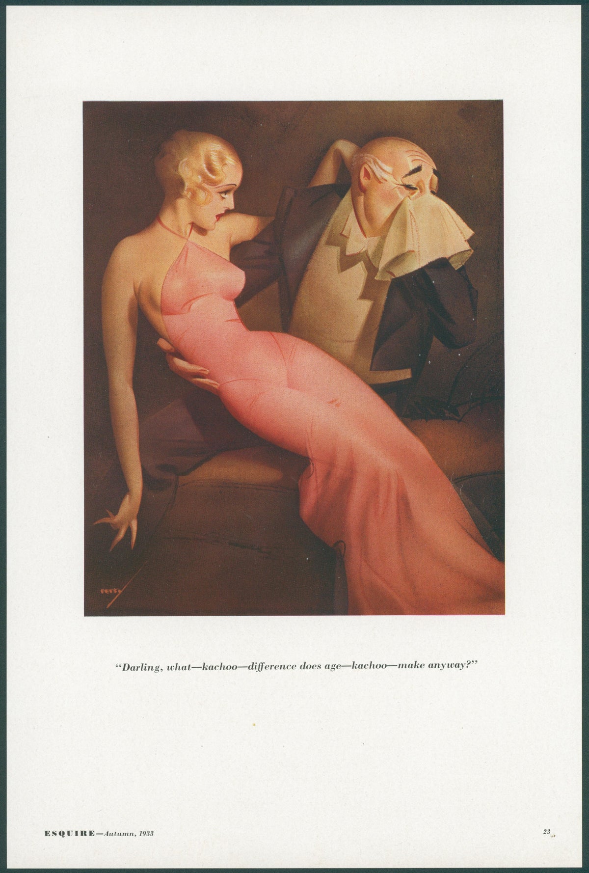 What Difference Does Age Make Anyway? by George Petty - Original Vintage Illustration