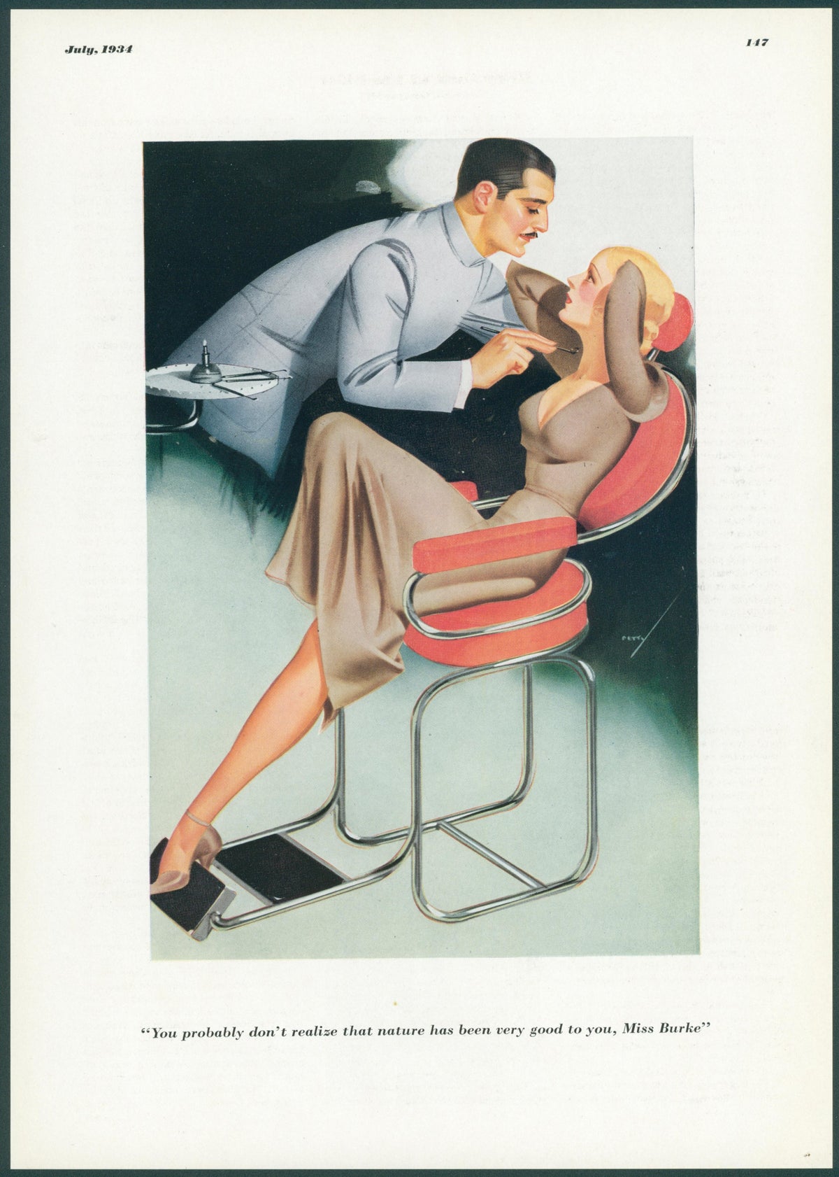Nature Has Been Very Good to You by George Petty - Original Vintage Illustration