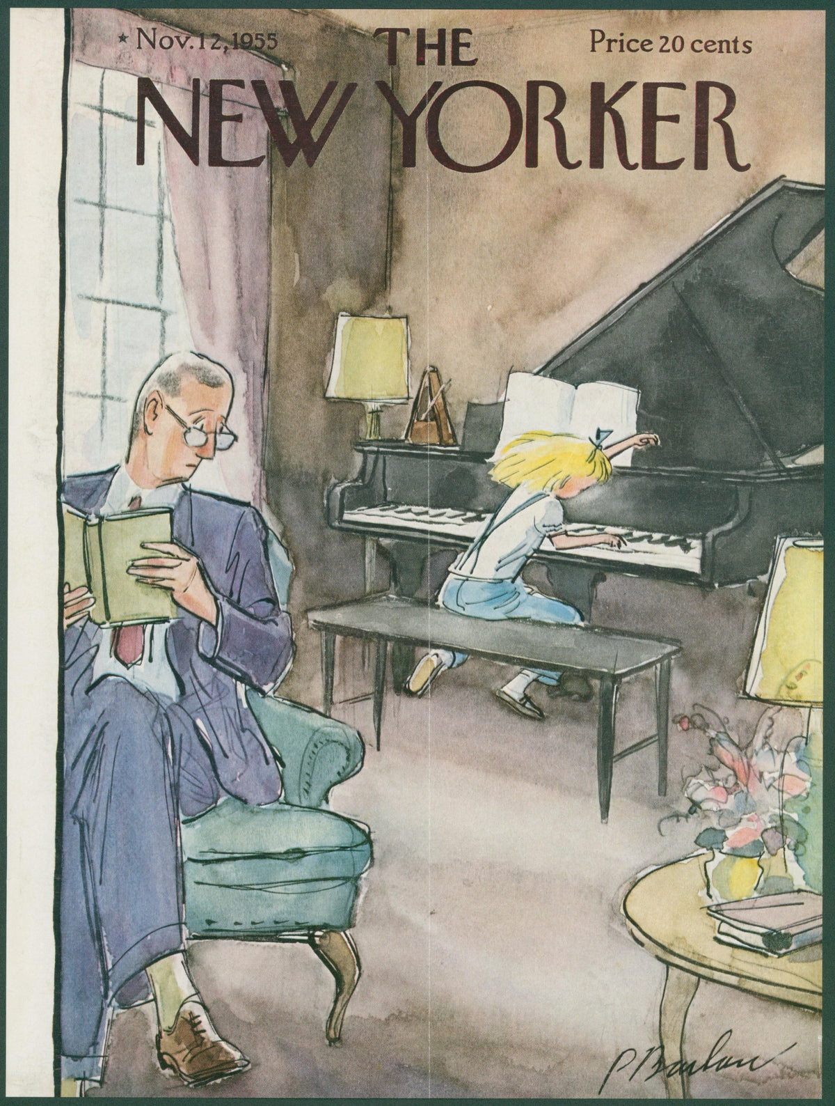 Piano Lessons- The New Yorker - Original Vintage Cover Art: