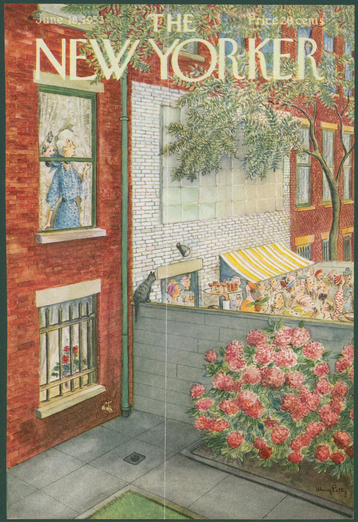 Window Seat- The New Yorker - Original Vintage Cover Art: