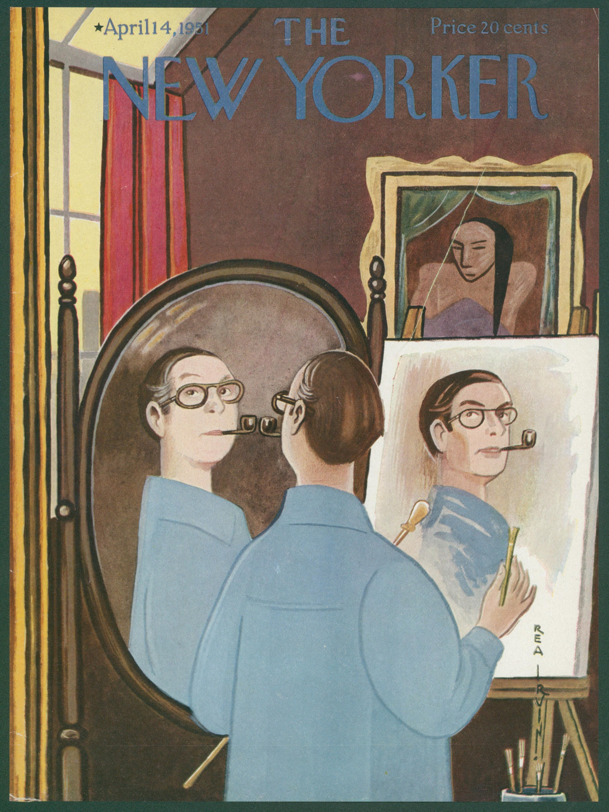 Life Imitates Art- The New Yorker - Original Vintage Cover Art: