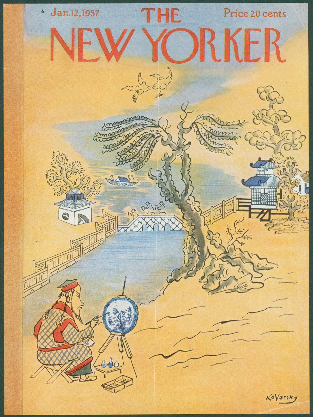 The Painted Garden- The New Yorker - Original Vintage Cover Art: