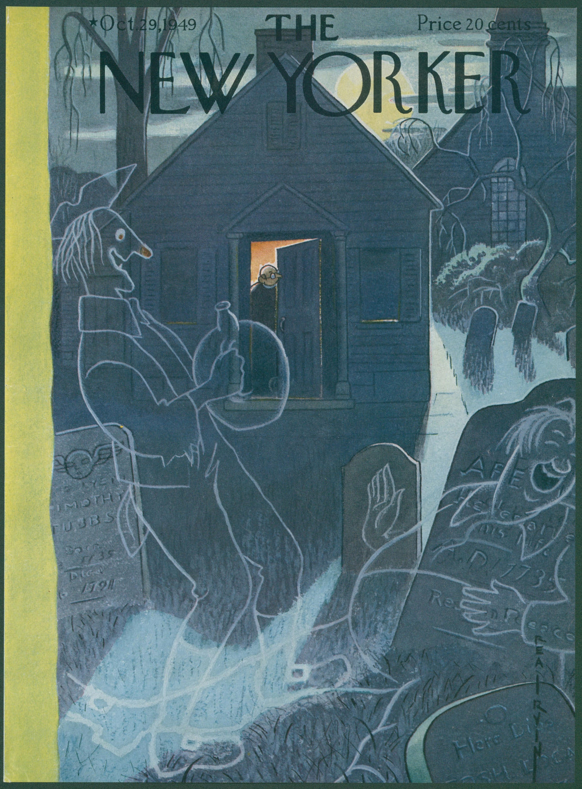 Ghost Town- The New Yorker  - Original Vintage Cover Art:
