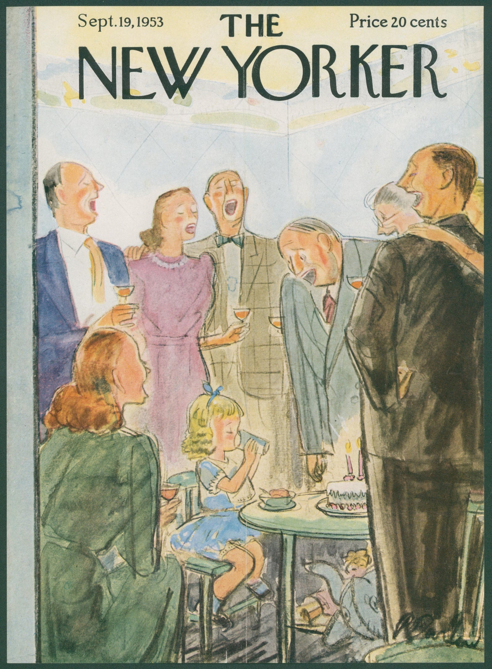 Birthday Girl- The New Yorker - Original Vintage Cover Art:
