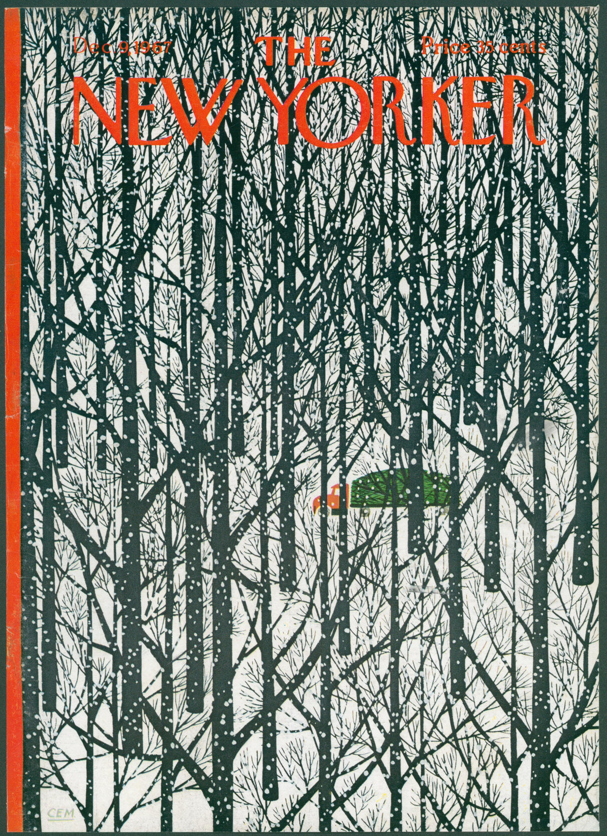 December Snow- The New Yorker - Original Vintage Cover Art: