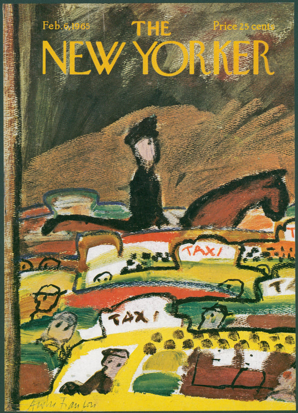 Horses to Horsepower- The New Yorker  - Original Vintage Cover Art: