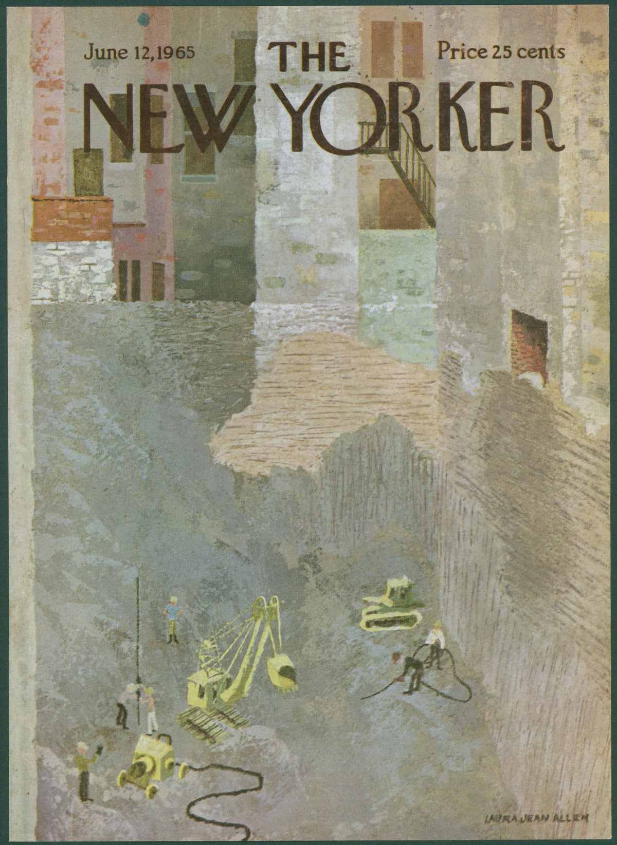 Digging Deep- The New Yorker - Original Vintage Cover Art: