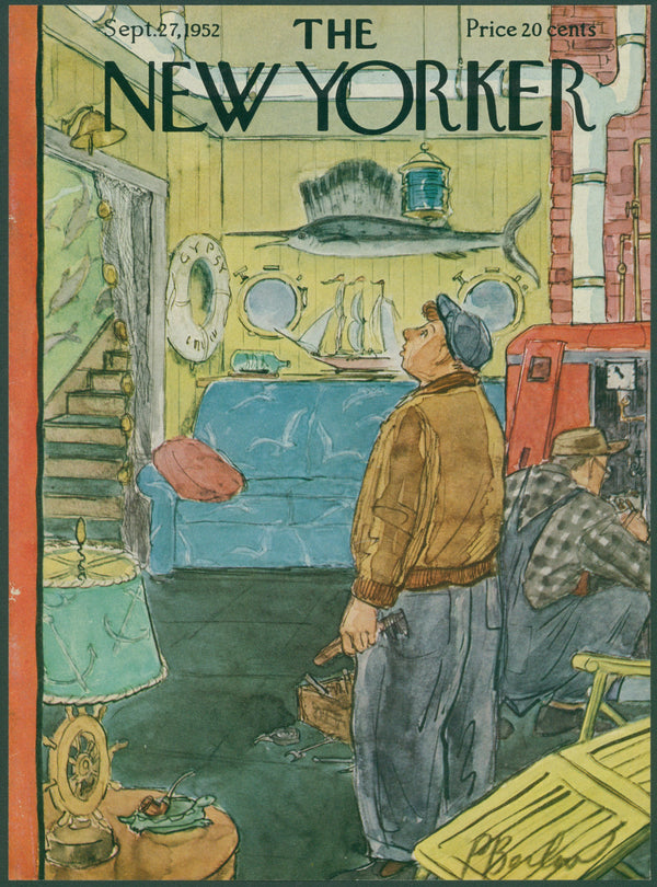 Fisherman's Den- The New Yorker - Original Vintage Cover Art: