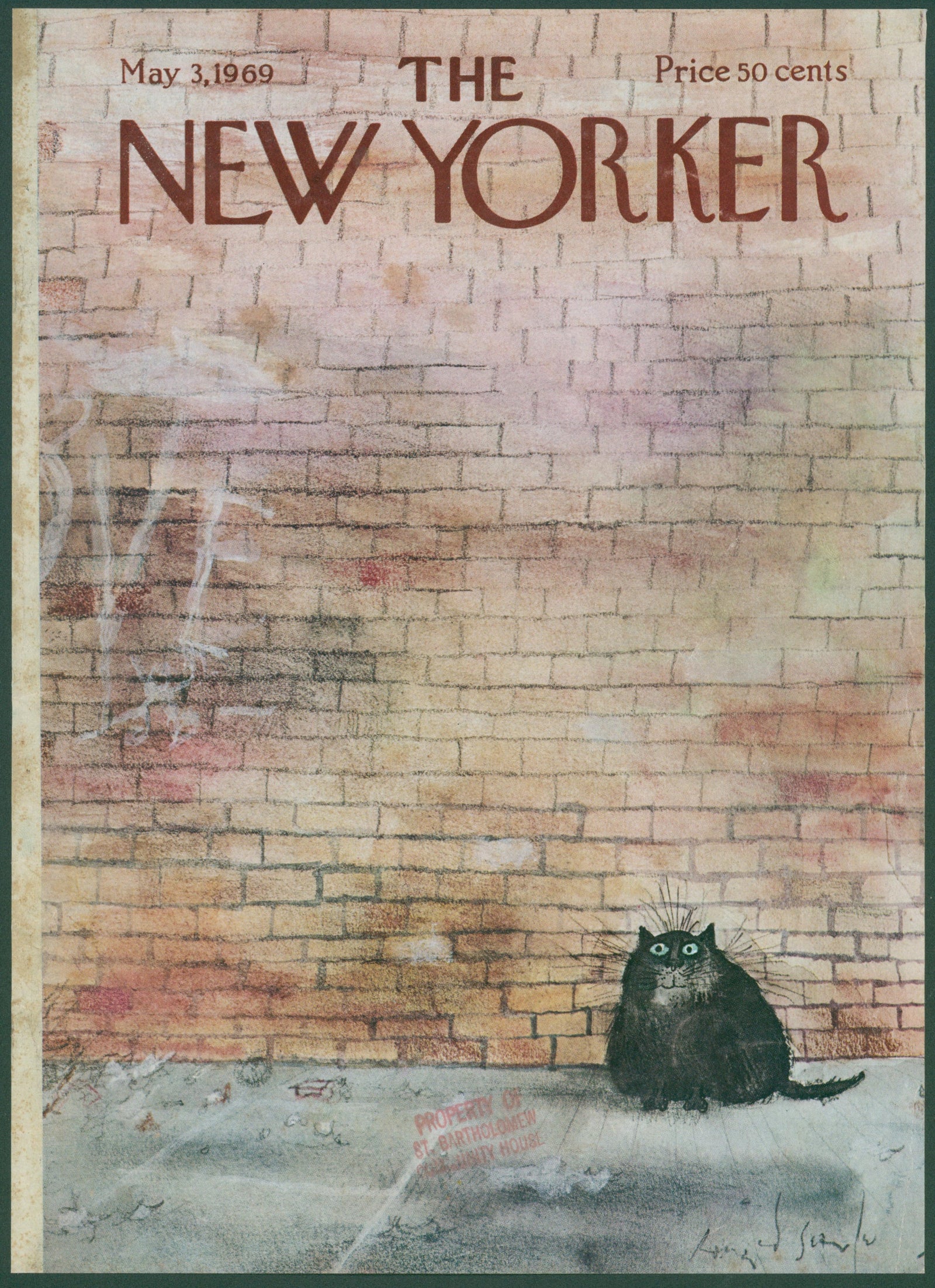 City Cat- The New Yorker  - Original Vintage Cover Art: