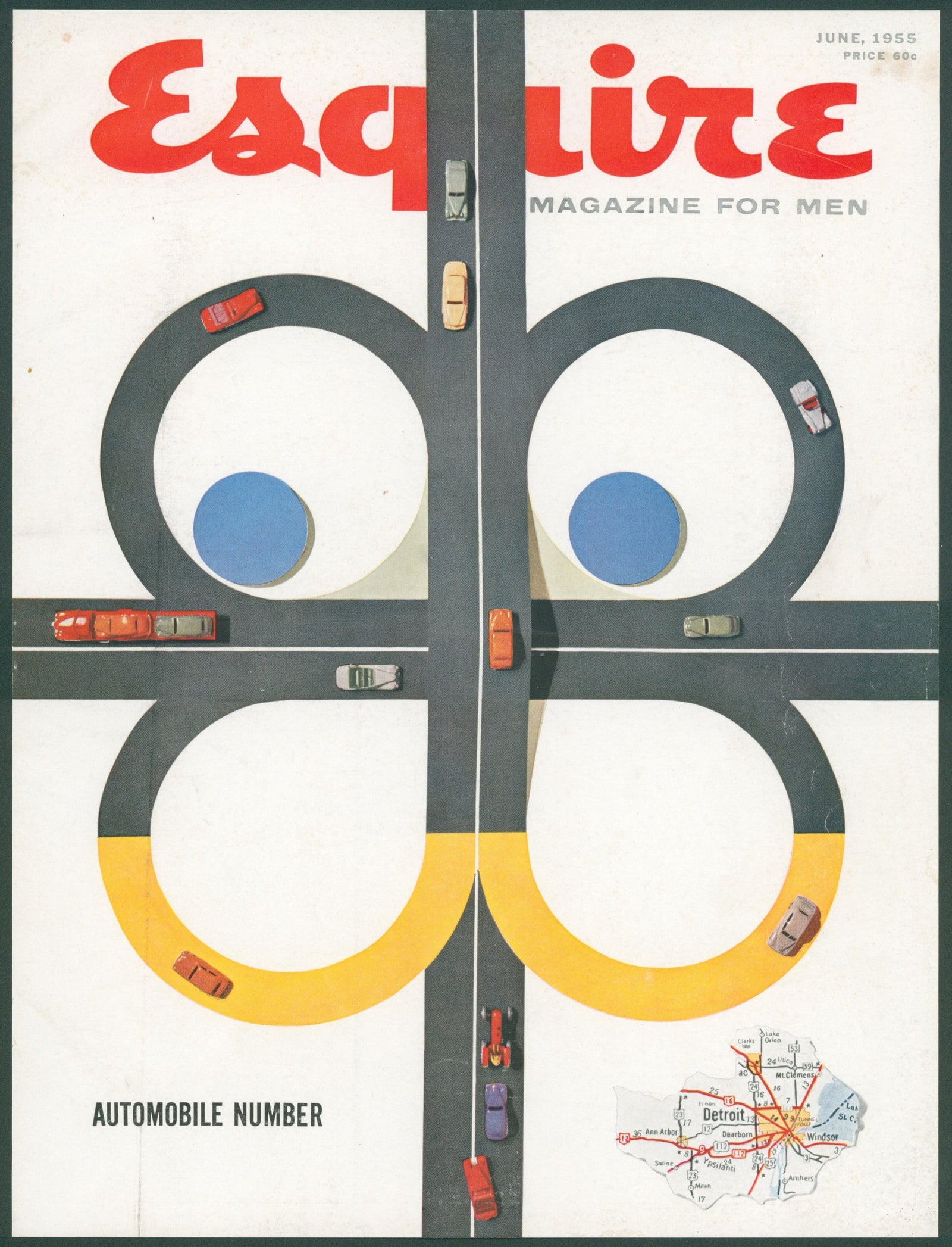 Automobile Number, Esquire Magazine - Original Vintage Cover Art: