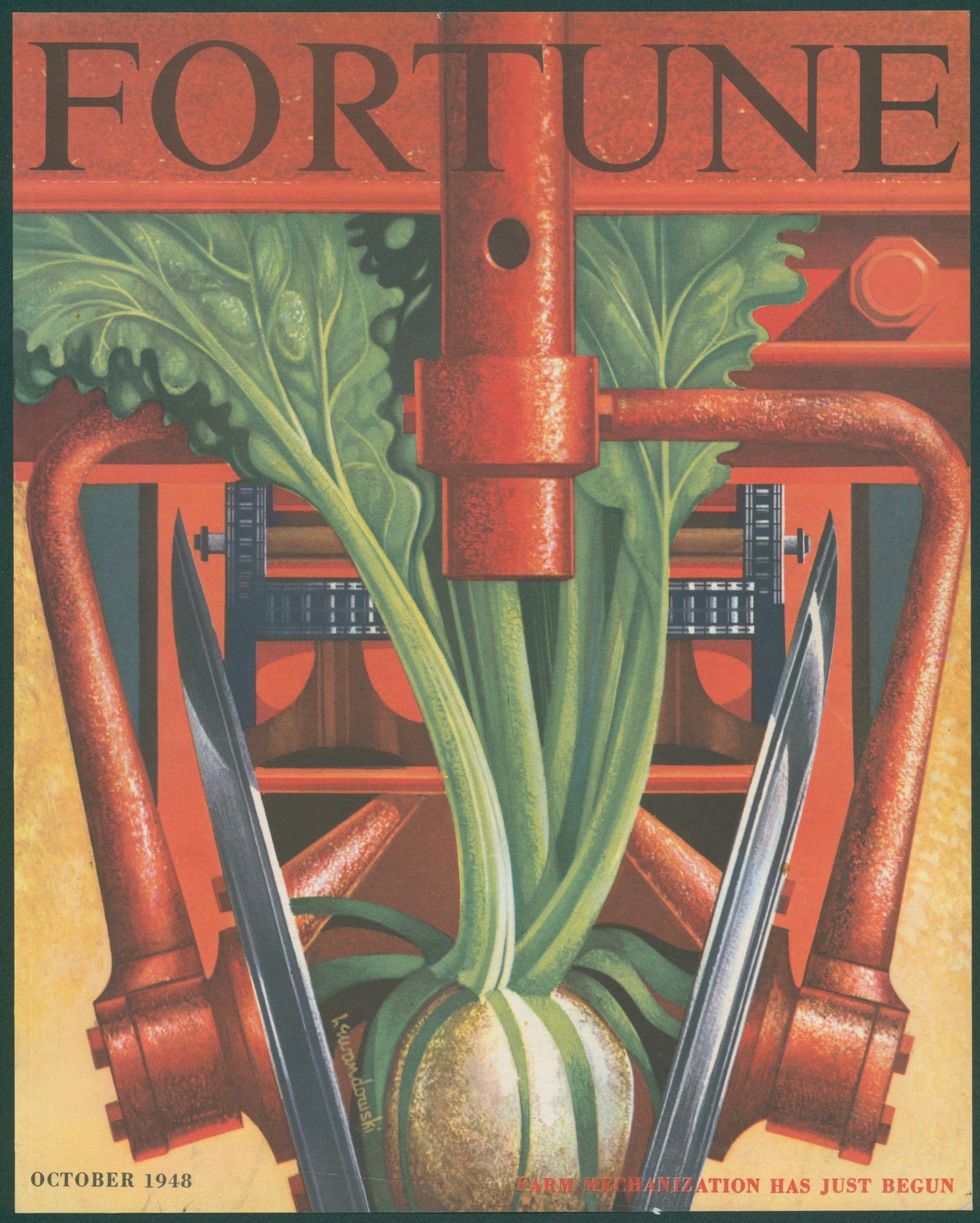 America's Roots, Fortune Magazine - Original Vintage Cover Art: