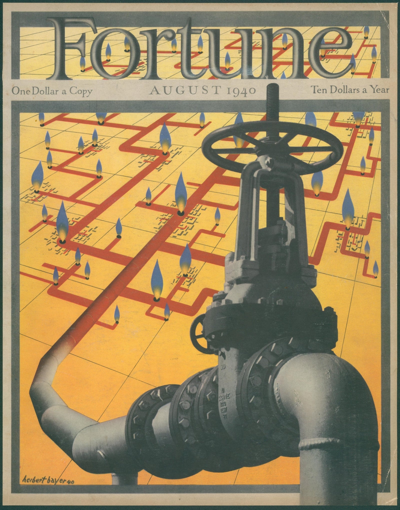 Fueling America, Fortune Magazine - Original Vintage Cover Art: